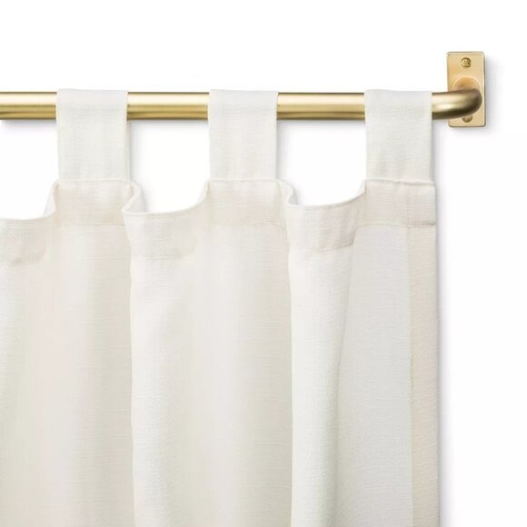 Threshold Antique Brass Finish Expandable French Curtain Rod 36" to 66" Long - Picture 2 of 5